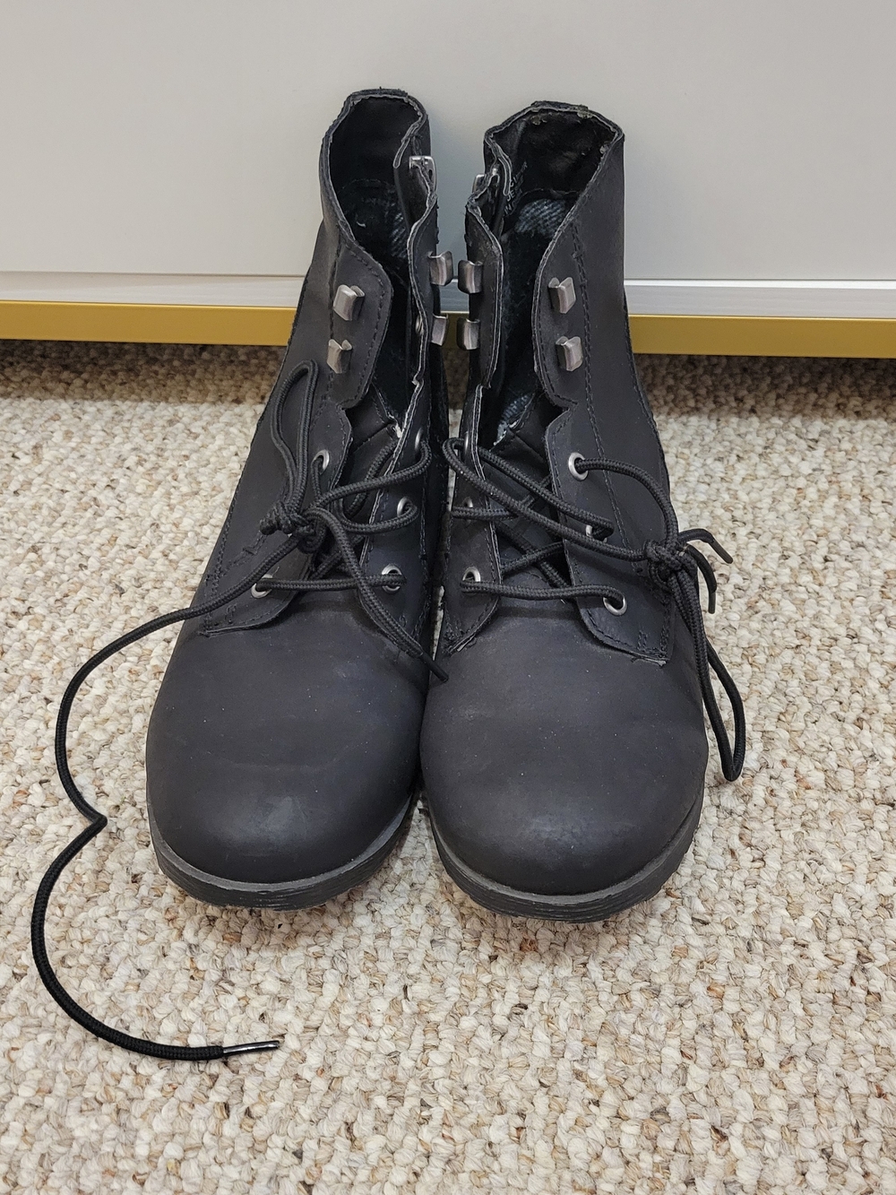 Rock & Candy Tosa Black Lace-Up Ankle Boots, 9.5